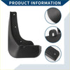 Black plastic mud flap with mounting holes and curved design for front and rear of toyota vios 2019-2022
