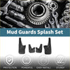 Black plastic mud flaps splash guards set for toyota 4runner 2003-2009 back side view for vehicle protection