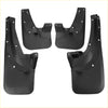 Set of four black plastic mud flaps with molded mounting holes and reinforced edges for toyota 4runner 2003-2009