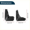 Black plastic mud flap with angular design and mounting holes for toyota innova 2022-2023 splash guard set