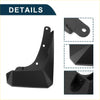 Black angular plastic mud flap with matte finish and three mounting holes for toyota innova 2022-2023 back side view