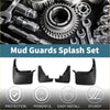Black plastic mud flaps splash guards set designed for toyota rav4 xa10 1995 to 2000 vehicle protection