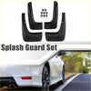 Black plastic mud flaps splash guards with matching screws for toyota highlander 2014-2023