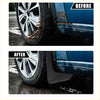 Black plastic mud flaps splash guards installed under the wheel arch for toyota highlander 2014-2023