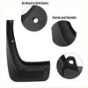 Black plastic mud flap for Toyota Highlander 2014-2023 designed for easy no-drill installation