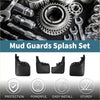 Black plastic mud flaps splash guards set for Toyota Land Cruiser LC80 1990-1997 vehicle protection