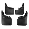 Set of four black plastic mud flaps with molded mounting brackets for toyota land cruiser lc80 1990-1997