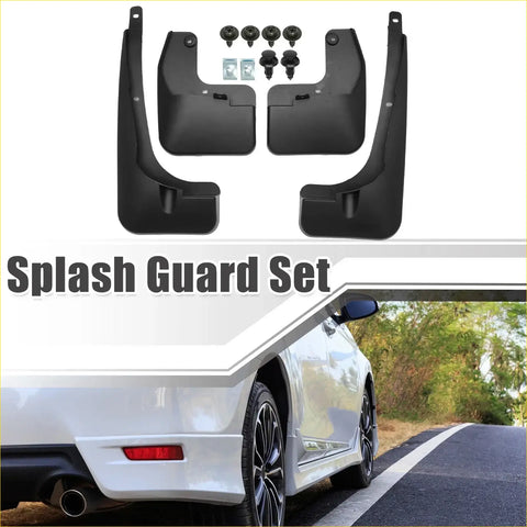 Black plastic mud flaps splash guards set with mounting hardware for toyota rav4 2016-2018