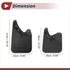 Black plastic mud flaps with mounting holes and reinforced edge for Toyota Fortuner 2010-2015 splash guards set
