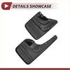 Black plastic mud flaps with molded ridges and mounting holes for toyota fortuner 2010-2015 splash guards set