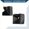 Black plastic mud flaps splash guards set for toyota land cruiser fj120 prado rear view showing backside details