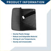 Black plastic mud flap with sturdy molded design and reinforced edges for toyota land cruiser fj120 prado 2003-2009