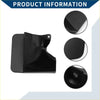 Black plastic mud flap with smooth glossy finish and molded contours for secure fit on toyota land cruiser fj120 prado