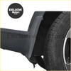 Black plastic fender flare mudflap for toyota land cruiser prado lc90/fzj90 lc120/fj120 lc150/fz150 shown from back side