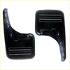 Black plastic mudflaps with molded ridges and mounting holes for Toyota Hilux KUN26 HiluxMK6 SR5 2WD 2005-2015 back side