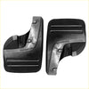 Black rubber mudflaps with matte finish and reinforced mounting tabs for Toyota Hilux KUN26 2012-2015