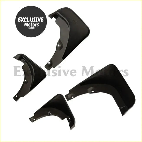 Black plastic mudguard mud flaps designed for wheel arches on toyota rav4 vehicles