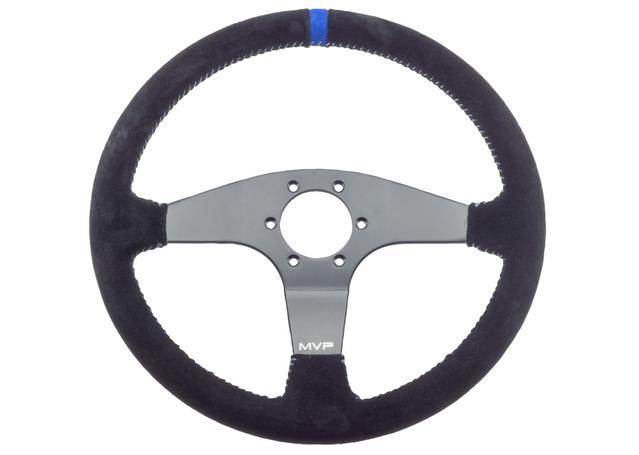 MVP Steering Wheel 350mm Steering Wheel Flat Suede Black