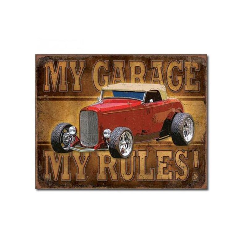 My Garage My Rules Metal Sign (41x32cm) MSI1761