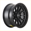 Black matte satin finish negu no7 17x85 rugged multi spoke alloy wheel with negu wheels logo at center