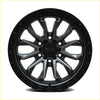 NegU no9 gunmetal and satin black 17x8.5 alloy wheel with bold multi-spoke design and ncsu wheels logo at center