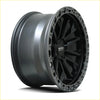 Neguno9 17x8.5 black and gunmetal two-tone alloy wheel with rugged multi-spoke design and nero wheels logo center