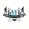 Black and teal coil springs with black shock absorbers branded doors for nissan navara d23 np300 dobinsons monotube remote kit