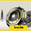 Gold-colored nissan patrol gq 88-99 td42 diesel exedy safari tuff clutch assembly with black silver parts and textured friction plate