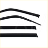 Black sleek curved window visors made of durable plastic for Nissan Patrol Safari GU 97-15 Monsoon weathershields