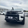 White toyota hilux with black nudge bar lower style compatible with front camera and sensors on front bumper guard