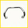 Chrome finished nudge bar with sleek curved design and square end brackets for isuzu d-max 2012-2020 front sensors