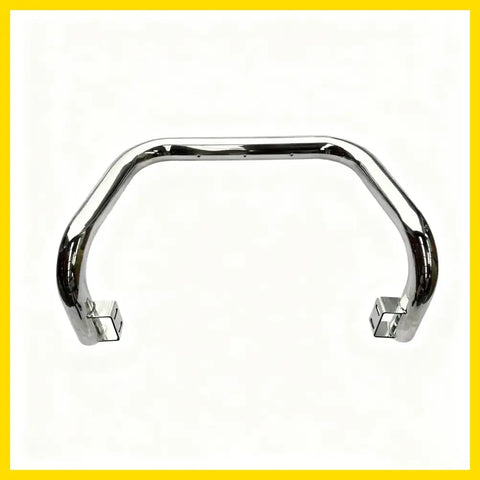 Chrome finished nudge bar front handlebar guard with squared end caps for isuzu d-max 2012-2020 compatible sensors