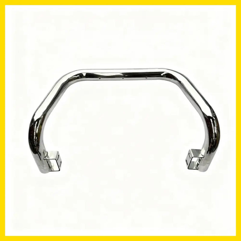 Chrome finished nudge bar front handlebar guard with squared end caps for isuzu d-max 2012-2020 compatible sensors