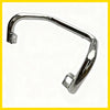 Chrome finished nudge bar for isuzu d-max 2012-2020 with sleek curved design and mounting brackets front side view