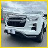 White isuzu d-max 2021-2023 with black nudge bar compatible with front sensors and rugged front bumper