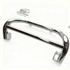 Chrome-finished medium size nudge bar with sleek curved design and sturdy brackets for 2021+ nissan navara front sensors