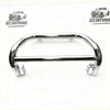 Chrome finished steel nudge bar with sleek curved design and sturdy brackets for triton 2019-2023 front sensors