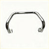 Chrome finished metal nudge bar with sleek curved design and square end caps compatible with mitsubishi pajero 2015 2018