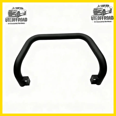Black curved ute offroad front bumper guard with mounting brackets nudge bar compatible front sensors mitsubishi pajero 2015-2018