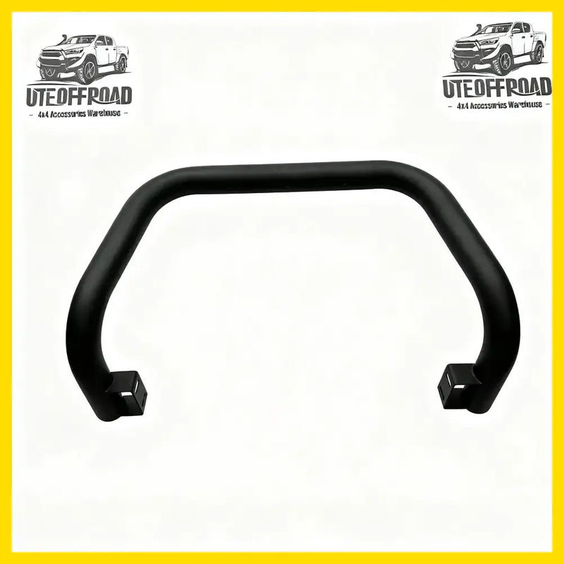Black curved ute offroad front bumper guard with mounting brackets nudge bar compatible front sensors mitsubishi pajero 2015-2018
