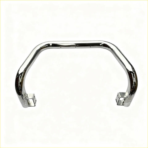 Chrome finished u-shaped motorcycle handlebar guard with squared end caps for mitsubishi pajero 2015-2018 nudge bar