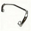 Chrome finished nudge bar handlebar guard with sleek curved design and mounting brackets for mitsubishi pajero 2015-2018 front sensors