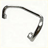 Chrome finished nudge bar with sleek curved design and mounting brackets for mitsubishi pajero 2015-2018 front sensors