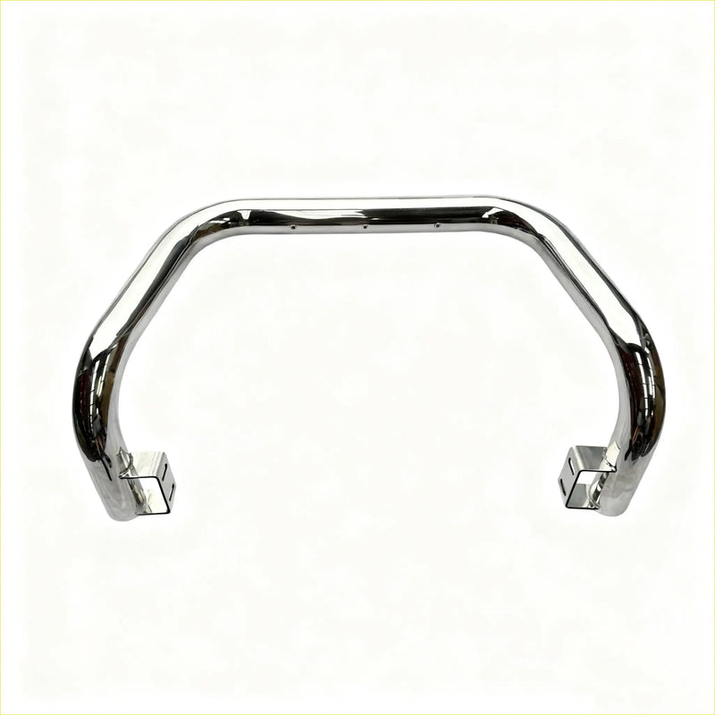 Chrome finished u-shaped motorcycle handlebar guard with squared end caps nudge bar for nissan navara d40 2005-2015