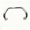 Chrome metal nudge bar with sleek curved design and square end caps for nissan navara d40 front sensors 2005-2015