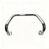 Chrome finished u-shaped nudge bar handlebar guard with squared end caps compatible with nissan navara np300 front sensors