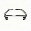 Chrome finished metal nudge bar with black mounting brackets for toyota hilux 2015-2025 front sensors compatible