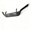 Black metal nudge bar step with two mounting brackets and rectangular cutouts for ford ranger 2022 and new everest 2022