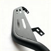 Back side of black matte metal nudge bar with mounting brackets and cutouts for Toyota Hilux Fortuner 2015-2025