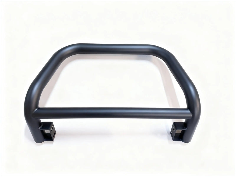Black metal nudge bar front bumper guard with curved bars and mounting brackets for mazda bt-50 gsx 2021+ matte black